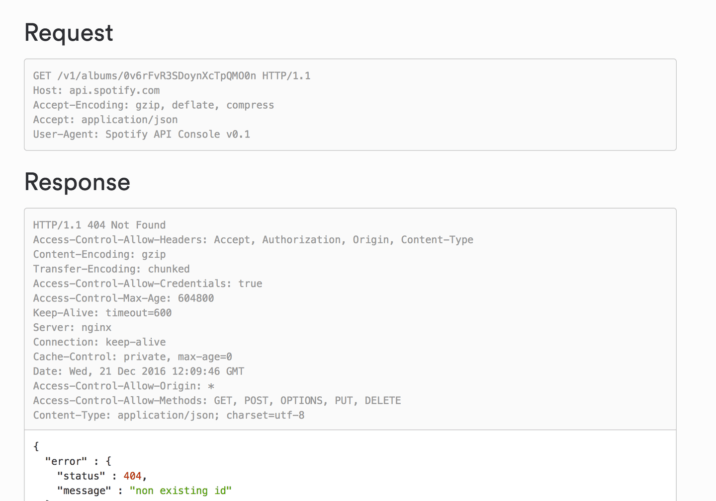 Spotify API with headers
