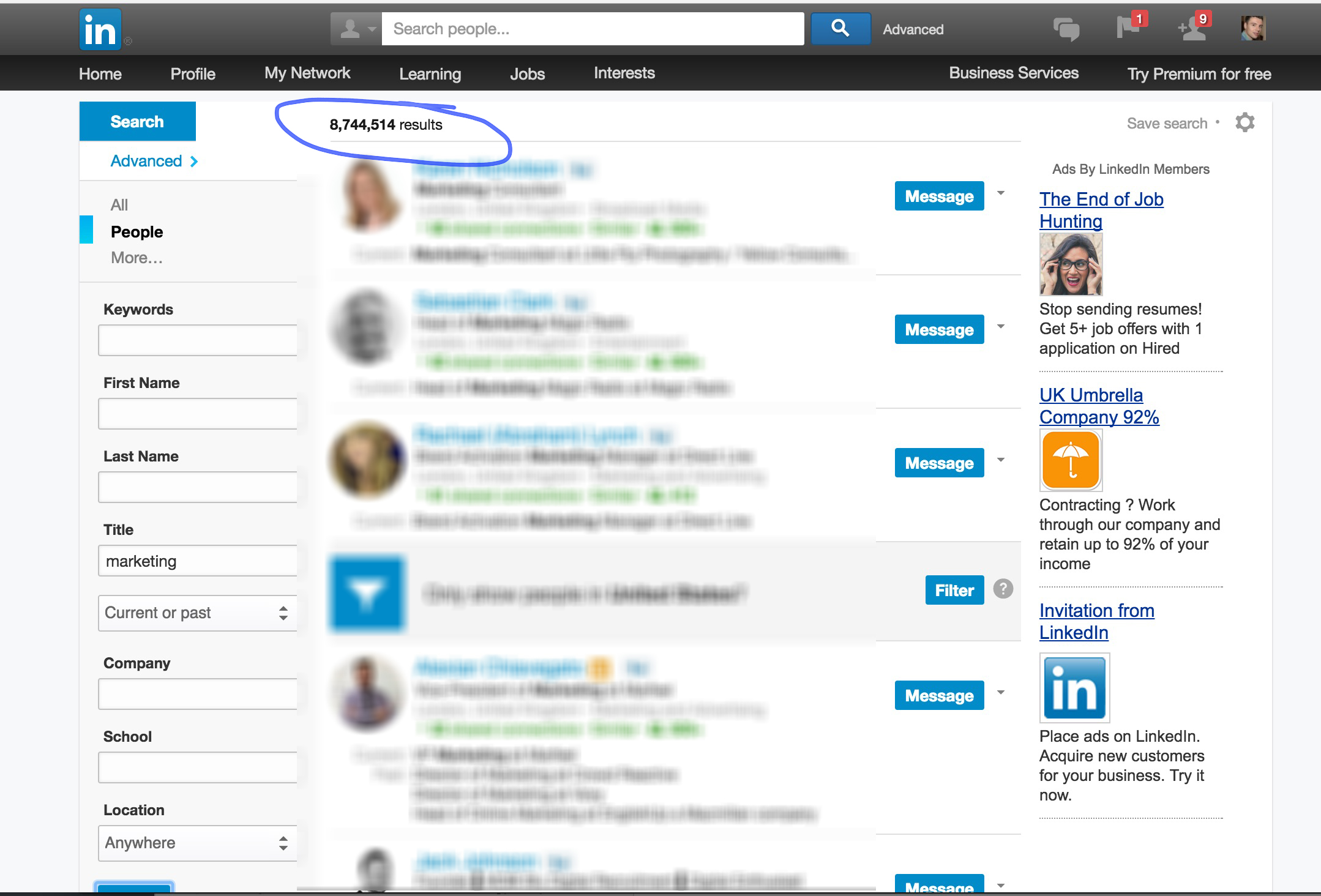 Using LinkedIn to estimate market sizes as a business skills for product managers