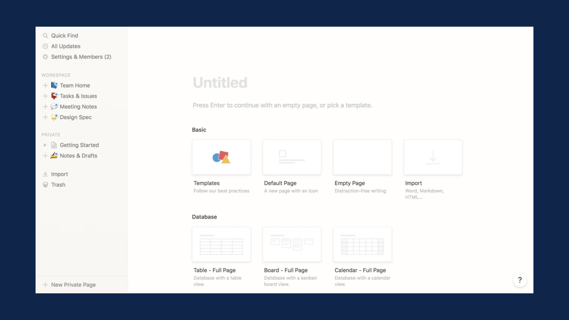 default empty states for product