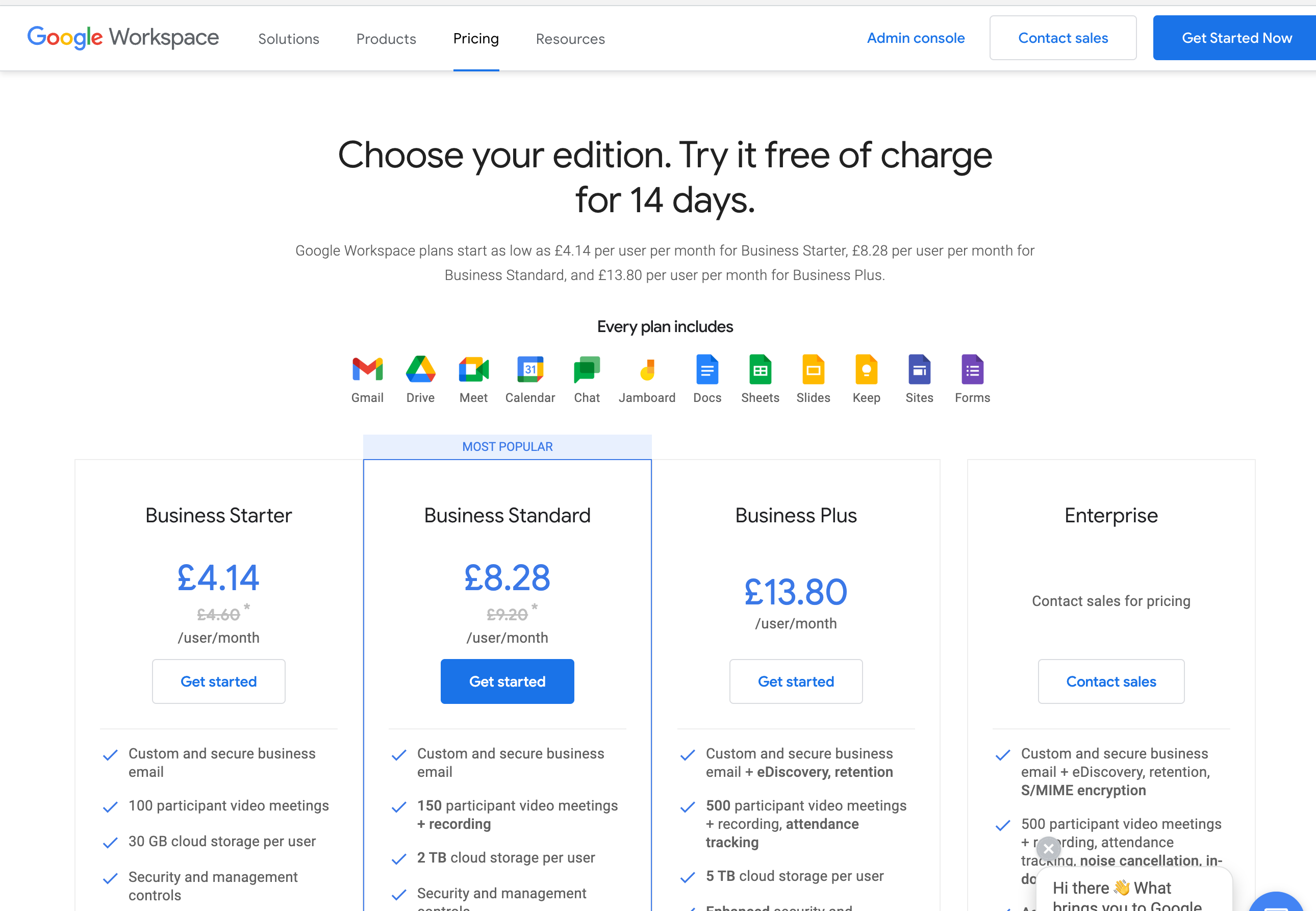 Google Workspace SaaS pricing model