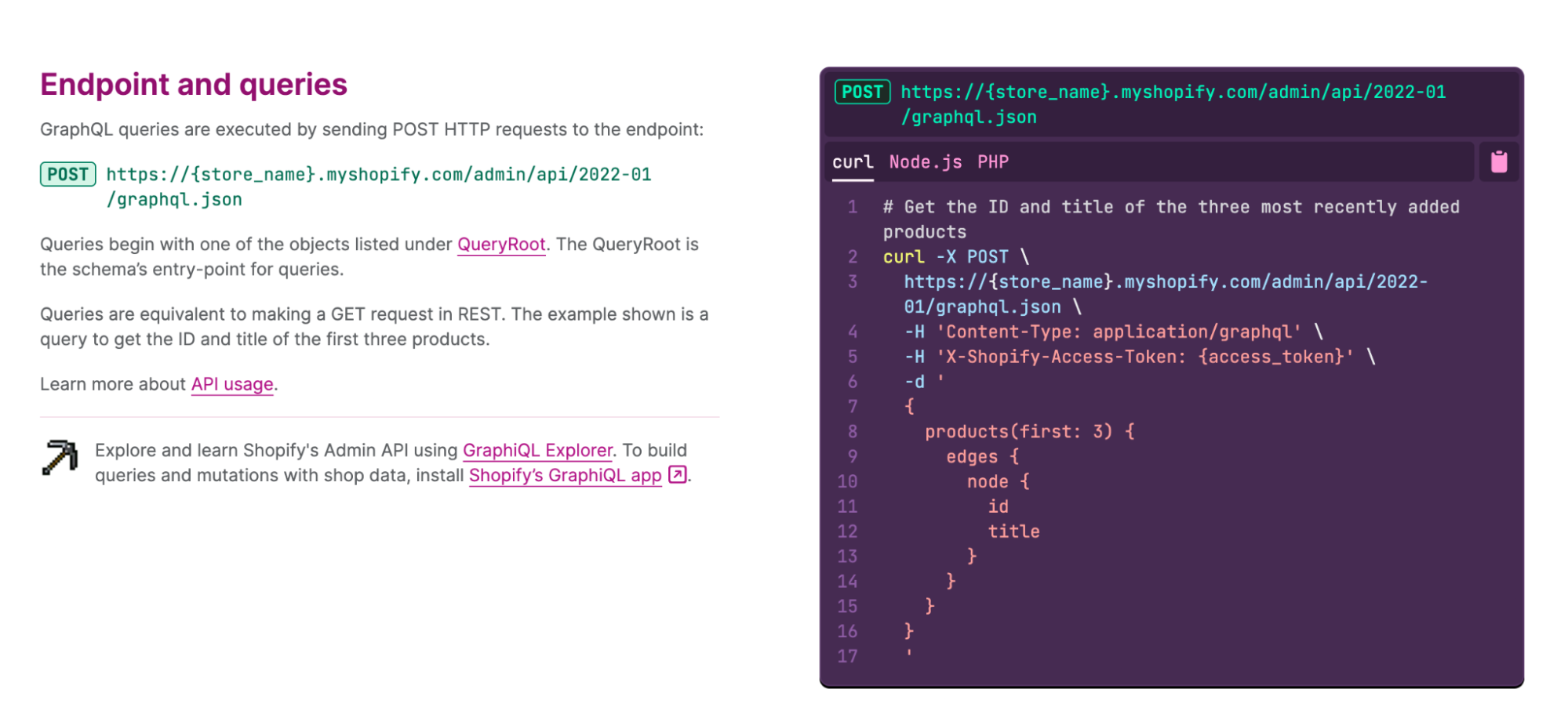 GraphQL Docs example