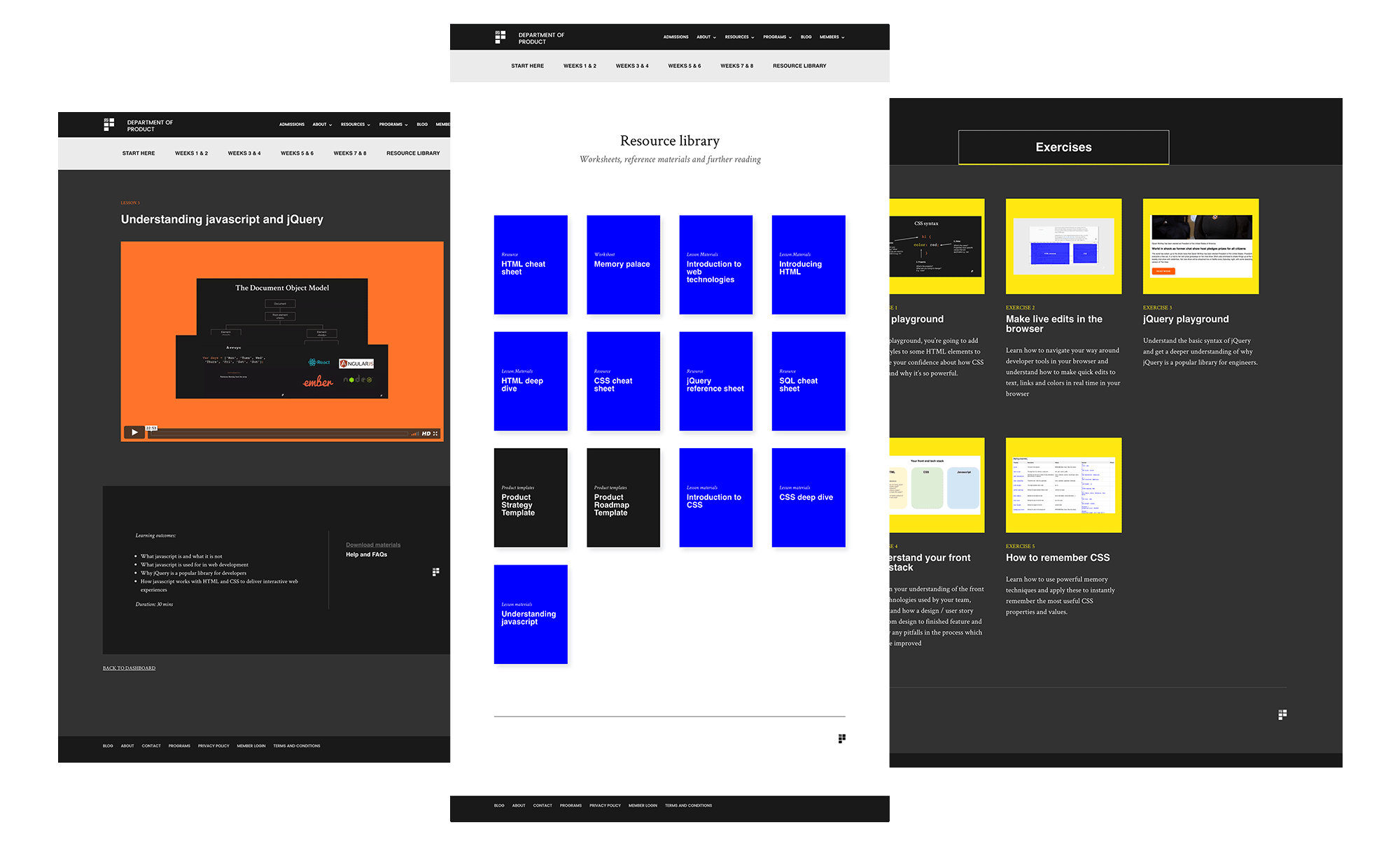 Members area sample