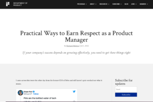 Earn respect as a PM